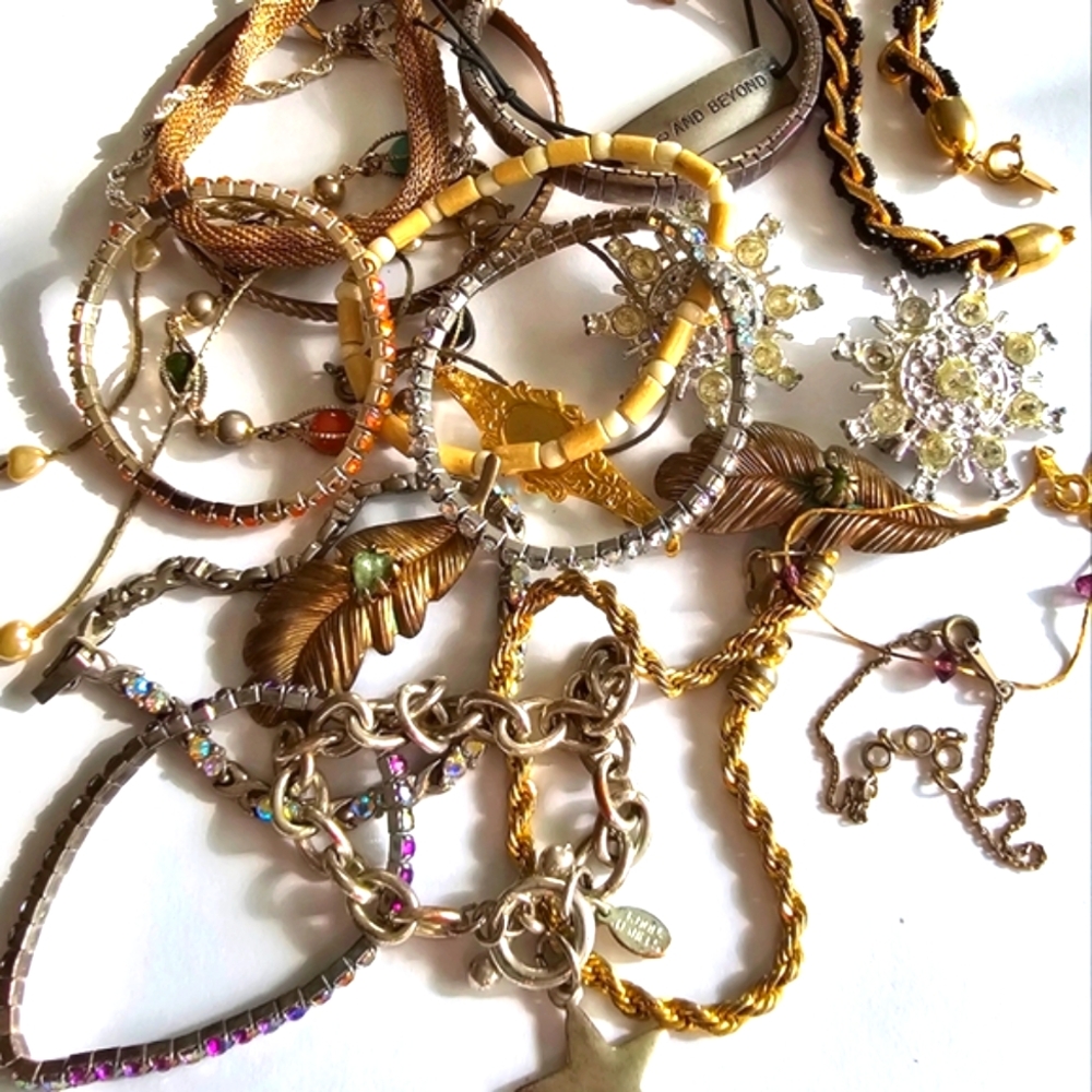 Jewelry lot vintage to now broken repurpose craft upcycle rescue box
